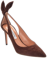 Aquazzura Aquazzura Bow Tie 85 Suede Pump