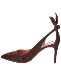 Aquazzura Aquazzura Bow Tie 85 Suede Pump