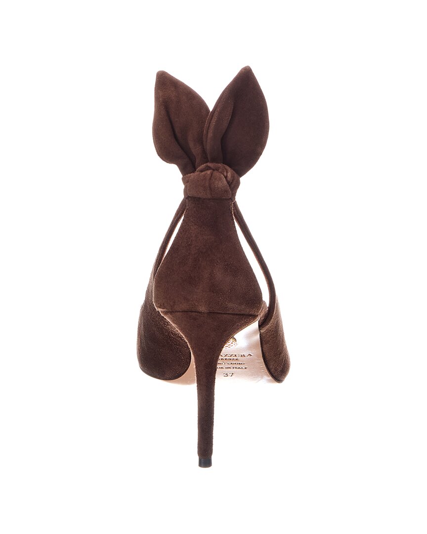 Aquazzura Aquazzura Bow Tie 85 Suede Pump