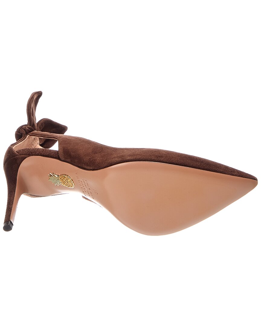 Aquazzura Aquazzura Bow Tie 85 Suede Pump