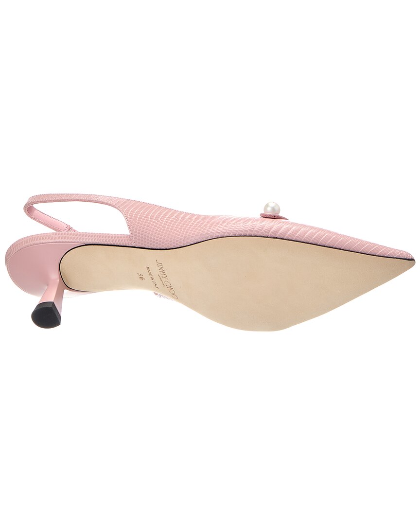 Jimmy Choo Jimmy Choo Amita 45 Lizard-Embossed Leather Slingback Pump