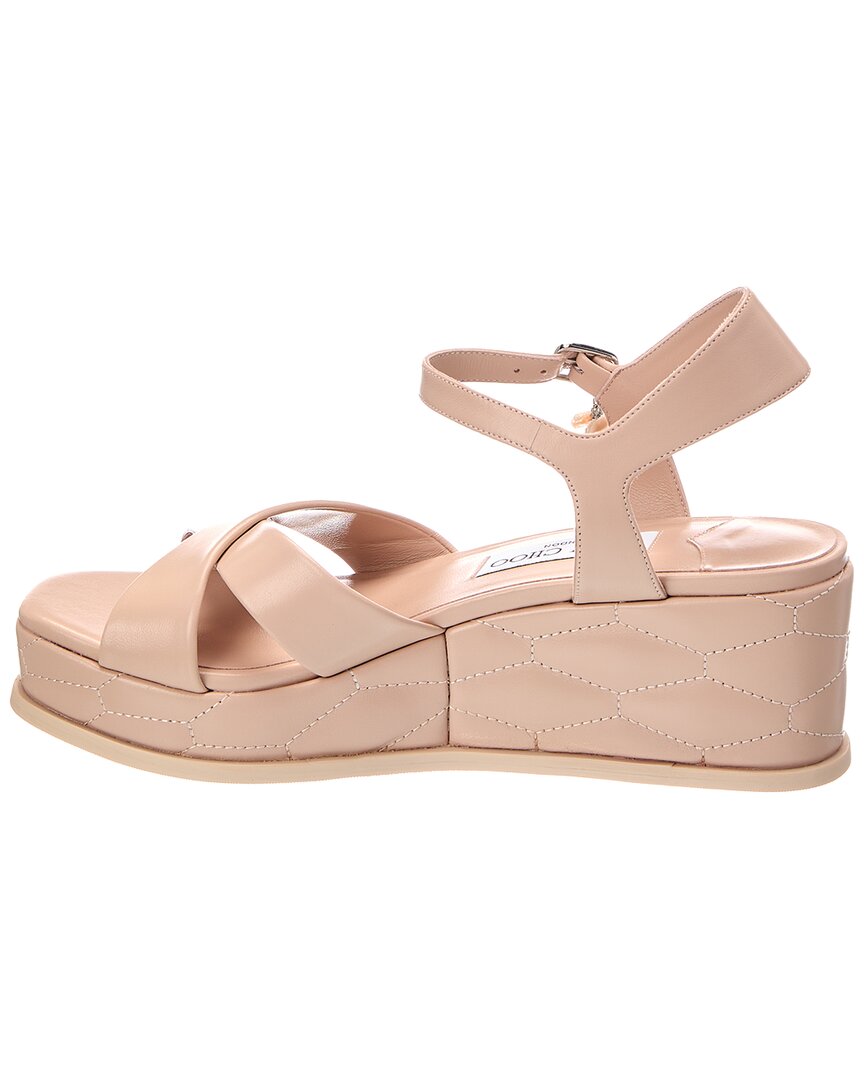 Jimmy Choo Jimmy Choo Astra 60 Leather Wedge Sandal