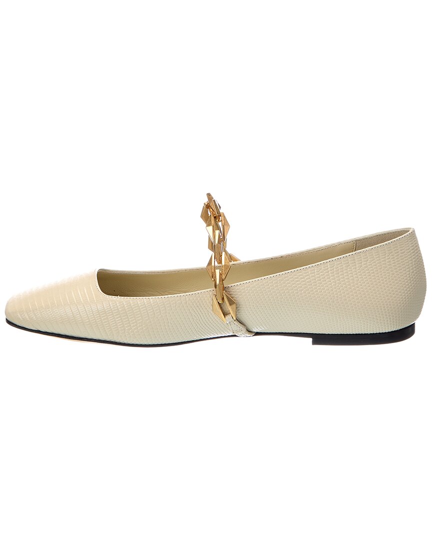 Jimmy Choo Jimmy Choo Diamond Tilda Lizard-Embossed Flat