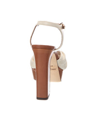 Jimmy Choo Jimmy Choo Heloise 120 Canvas & Leather Sandal