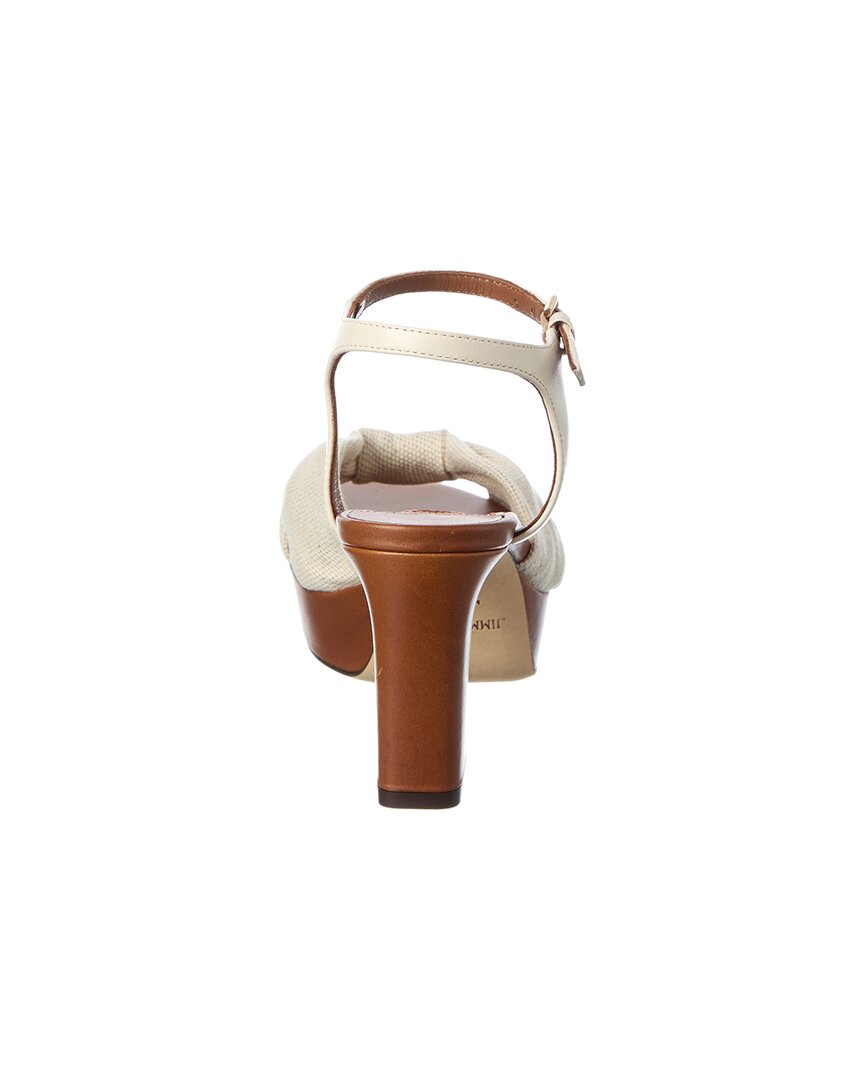 Jimmy Choo Jimmy Choo Heloise 80 Canvas & Leather Sandal