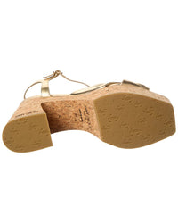 Jimmy Choo Jimmy Choo Heloise 95 Leather Wedge Sandal