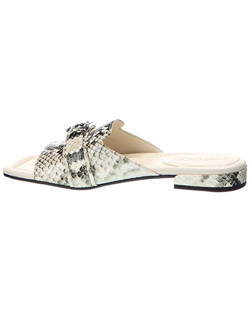 Jimmy Choo Jimmy Choo Nako Snake-Embossed Leather Sandal