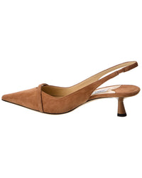 Jimmy Choo Amita 45 Suede Slingback Pump