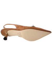 Jimmy Choo Amita 45 Suede Slingback Pump