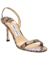Jimmy Choo Jimmy Choo Jenn 85 Snake-Embossed Leather Slingback Sandal
