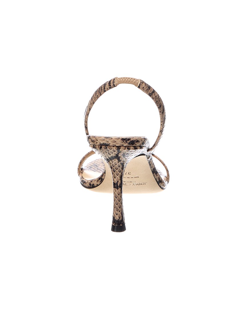 Jimmy Choo Jimmy Choo Jenn 85 Snake-Embossed Leather Slingback Sandal