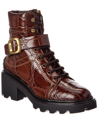 TOD's Tod’S Embossed Leather Boot