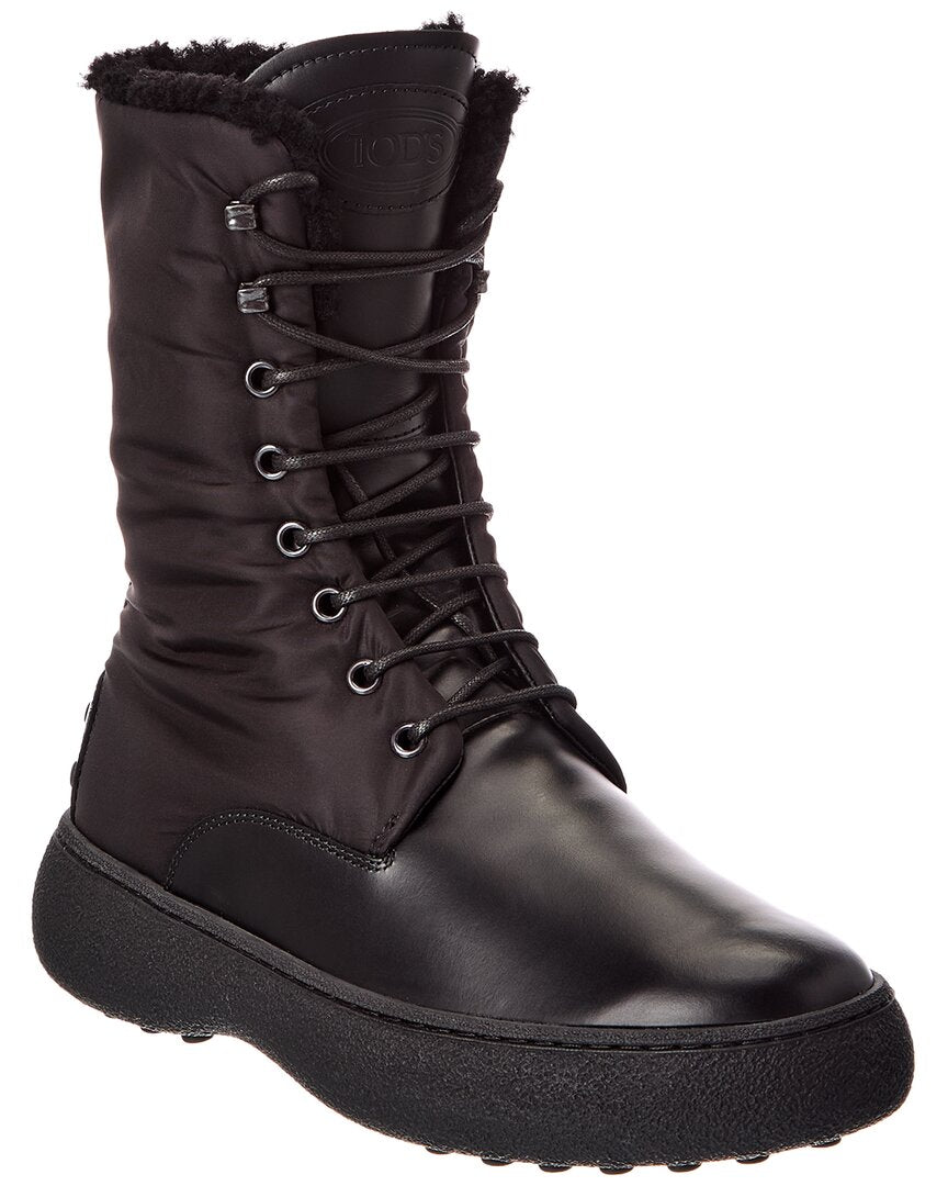 TOD's Tod’S Nylon & Leather Boot