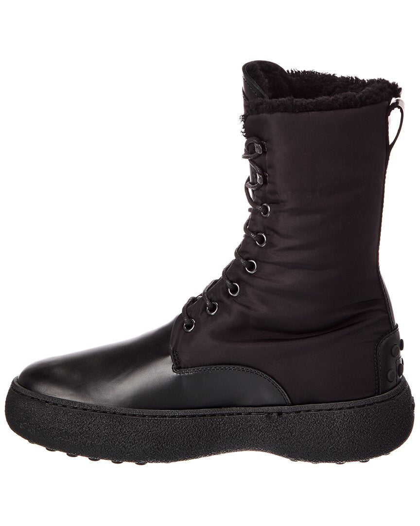 TOD's Tod’S Nylon & Leather Boot