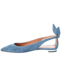 Aquazzura Bow Tie Suede Ballet Flat