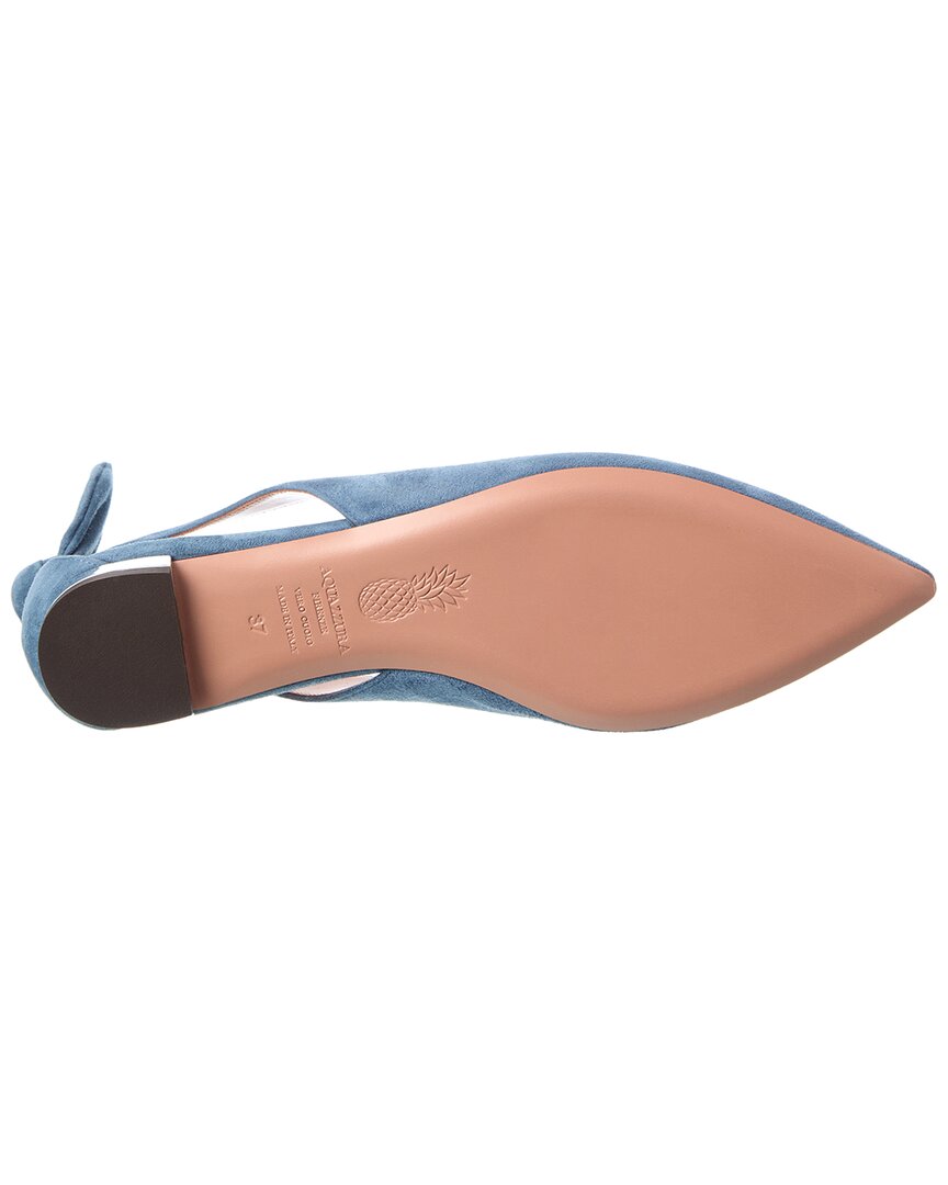 Aquazzura Bow Tie Suede Ballet Flat