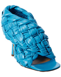 Bottega Veneta Bv Board Leather Sandal Blue