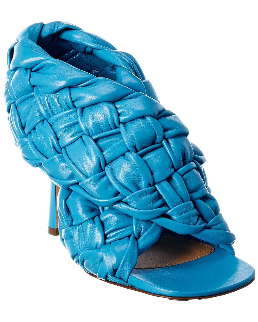 Bottega Veneta Bv Board Leather Sandal Blue