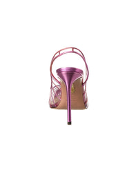 Aquazzura Call Me 105 Vinyl & Leather Slingback Pump
