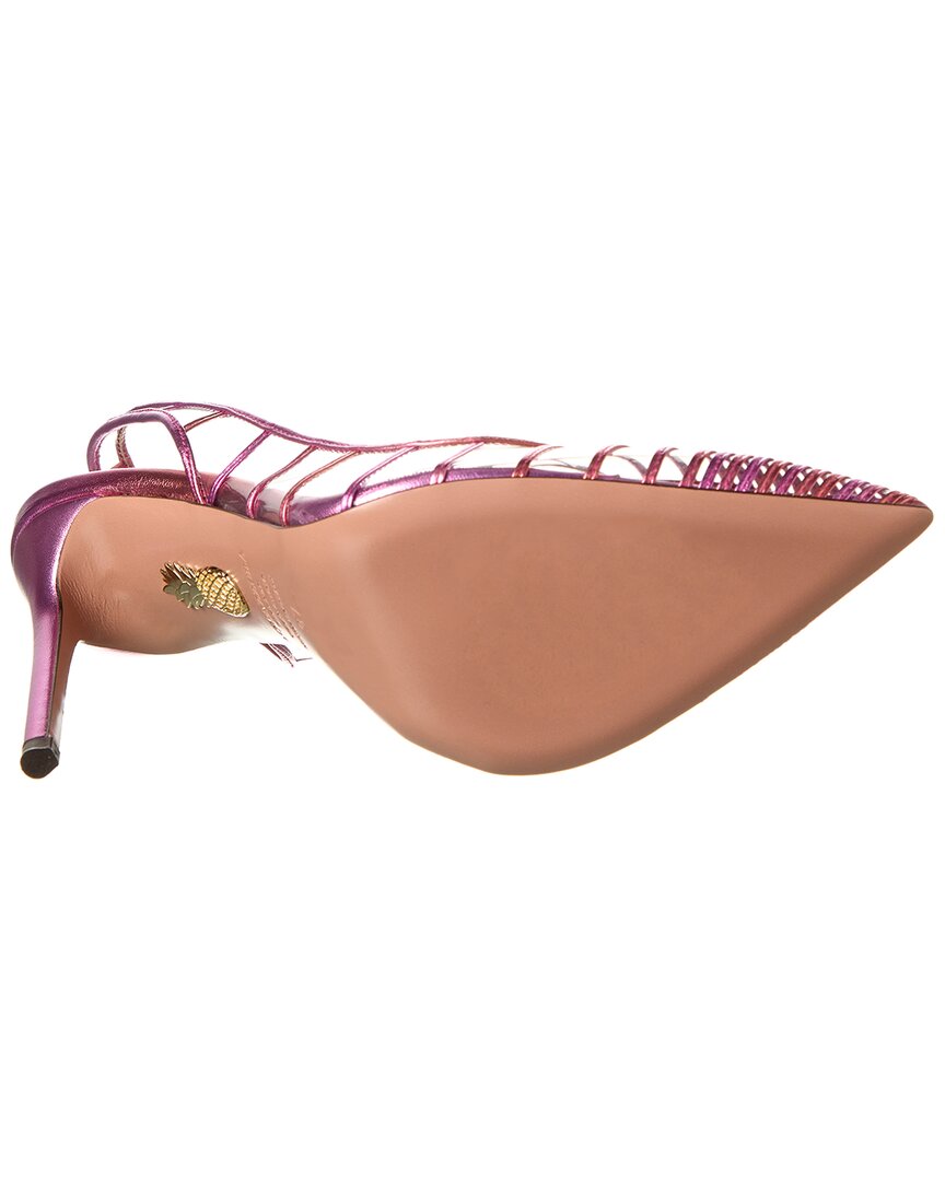 Aquazzura Call Me 105 Vinyl & Leather Slingback Pump