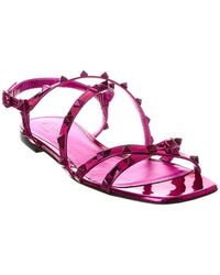 Valentino Rockstud Leather Sandal Pink 36