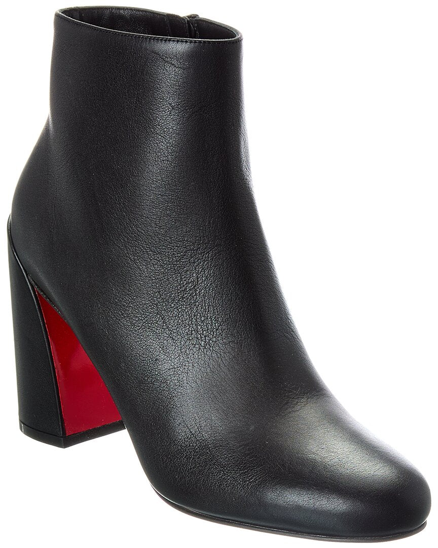 Christian Louboutin Jane 85 Leather Bootie, 36, Black
