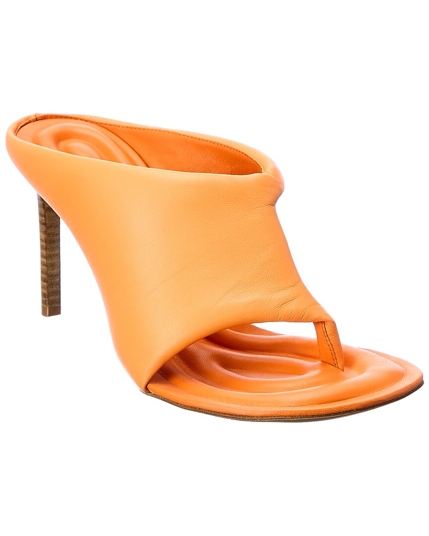 Jacquemus Les Mules Limone Leather Sandal Orange