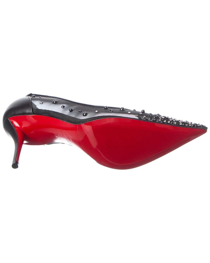 Christian Louboutin Christian Louboutin Miss Z Degrastrass Perla 76 Mesh & Leather Pump