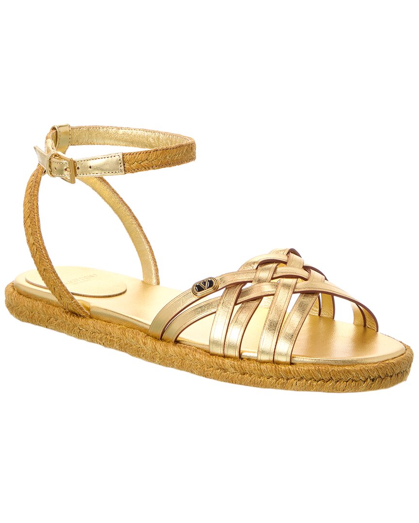 Valentino Vlogo Signature Leather Sandal