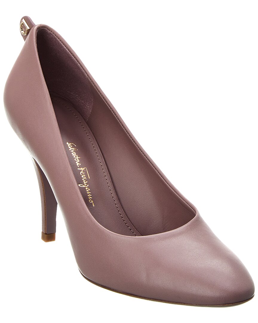 Ferragamo Judy Leather Pump Purple