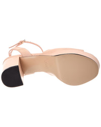 Gucci Gucci Gg Logo Leather Sandal