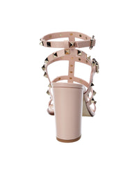 Valentino Valentino Rockstud Caged 90 Leather Ankle Strap Sandal