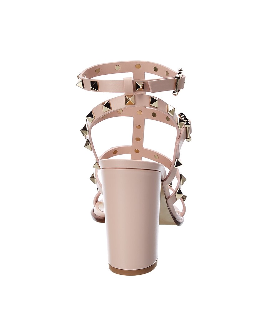 Valentino Valentino Rockstud Caged 90 Leather Ankle Strap Sandal