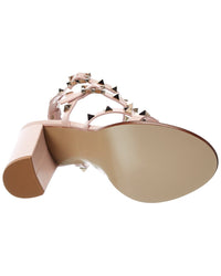 Valentino Valentino Rockstud Caged 90 Leather Ankle Strap Sandal