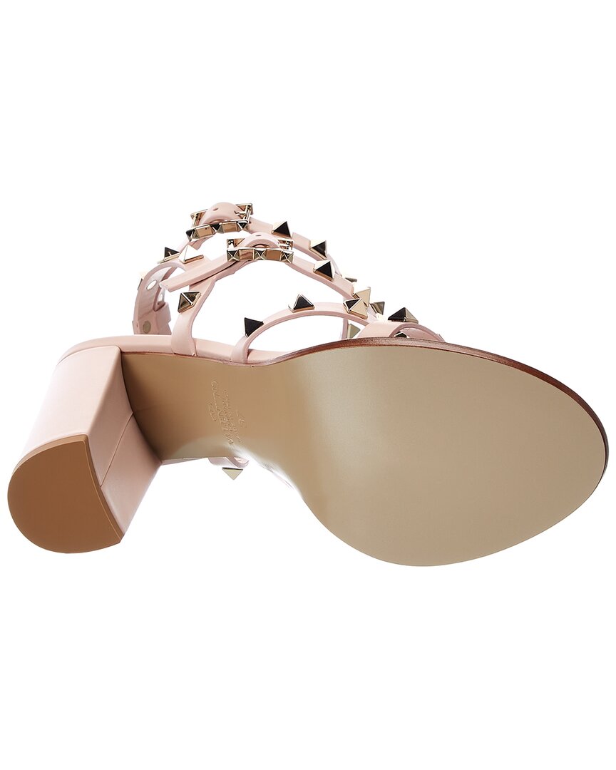 Valentino Valentino Rockstud Caged 90 Leather Ankle Strap Sandal