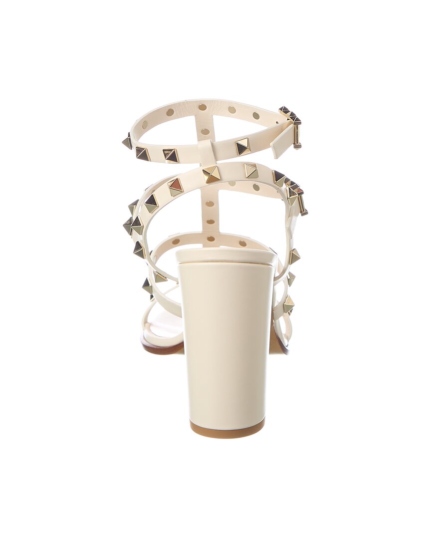 Valentino Rockstud Caged 90 Leather Ankle Strap Sandal