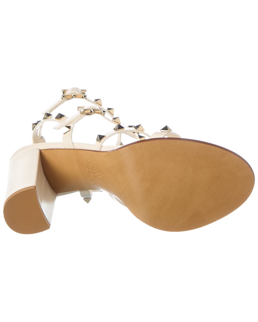 Valentino Rockstud Caged 90 Leather Ankle Strap Sandal