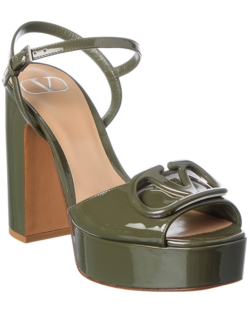 Valentino Valentino Vlogo Signature 115 Patent Platform Sandal