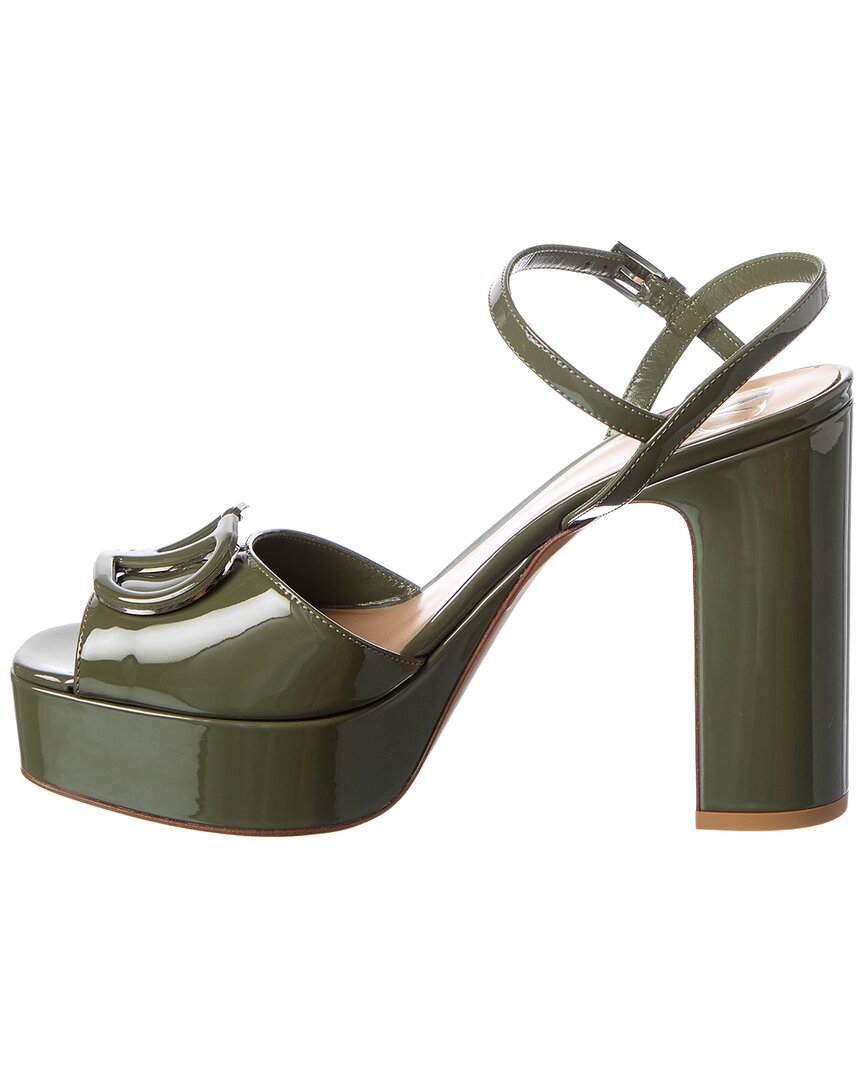 Valentino Valentino Vlogo Signature 115 Patent Platform Sandal