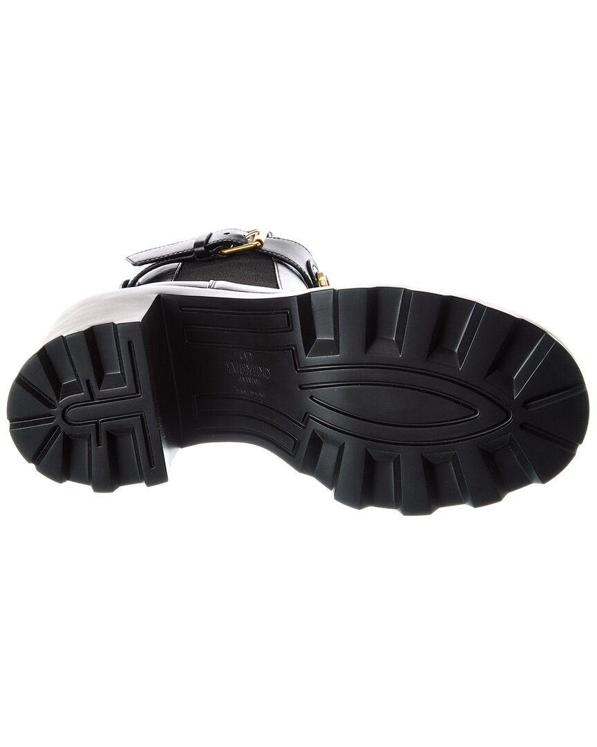 Valentino Valentino Vlogo Signature Leather Boot