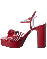 Valentino Valentino Royal Heart 115 Leather Platform Sandal