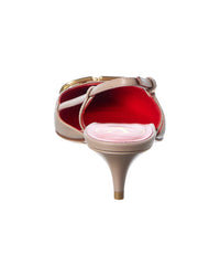 Valentino Valentino Vlogo Signature 40 Leather Slingback Pump