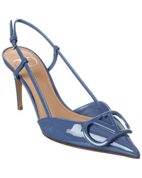 Valentino Valentino Vlogo Signature 80 Patent Slingback Pump