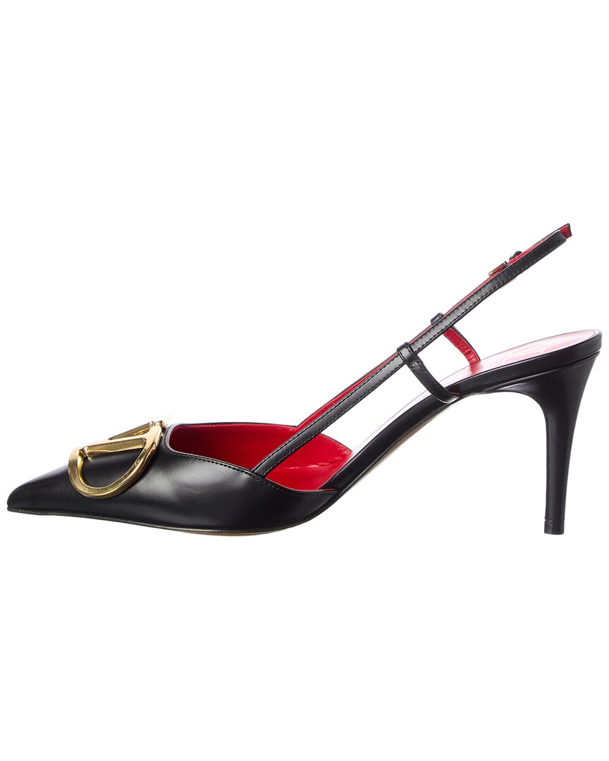Valentino Vlogo Signature 80 Leather Slingback Pump