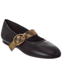 Burberry Burberry Check Robin Leather Ballerina Flat
