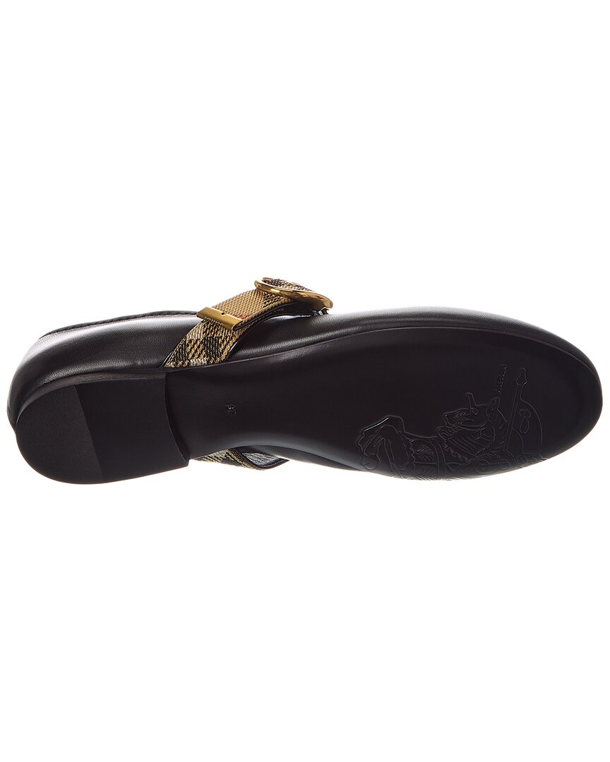 Burberry Burberry Check Robin Leather Ballerina Flat