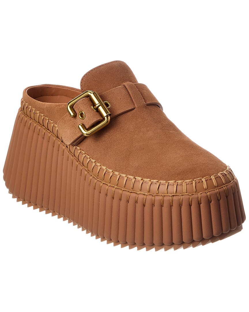 Chloé Chloé Nama Suede Wedge Mule