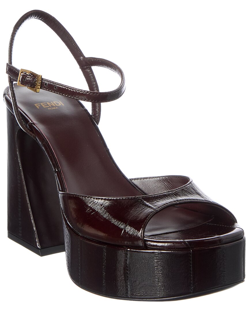 FENDI Fendi Arco Leather Platform Sandal