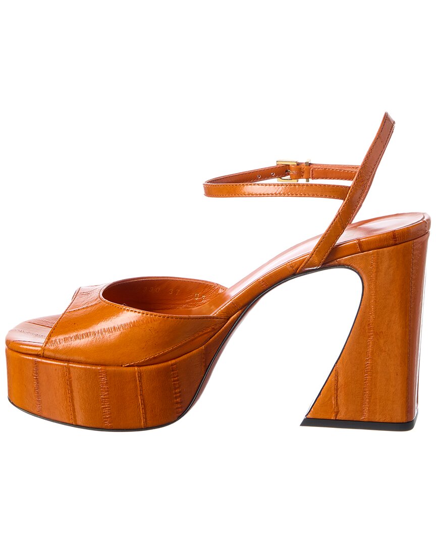 Fendi Arco Leather Platform Sandal