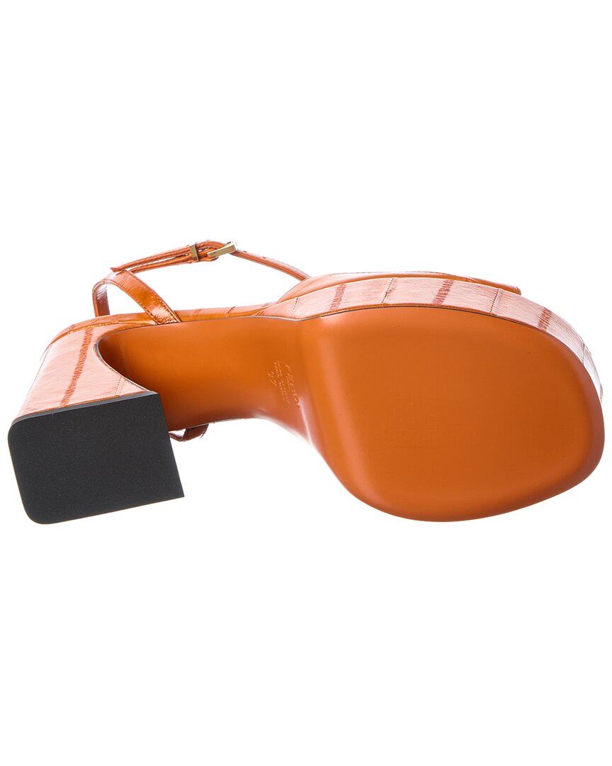 Fendi Arco Leather Platform Sandal
